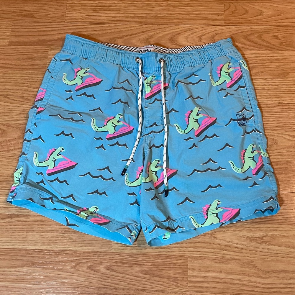 Party Pants Dino Ripper Blue Board Shorts